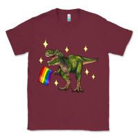 Burgundy lgbtq+  t rex Classic Tee - Artiststas