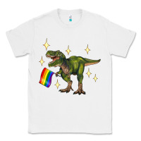 White lgbtq+  t rex Classic Tee - Artiststas