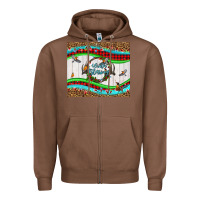 Chestnut winter blessings leopard Zipper Hoodie - LillyAllenDesigns