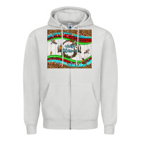 Dove Grey winter blessings leopard Zipper Hoodie - LillyAllenDesigns