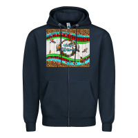 Navy winter blessings leopard Zipper Hoodie - LillyAllenDesigns