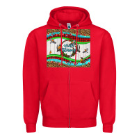 Red winter blessings leopard Zipper Hoodie - LillyAllenDesigns