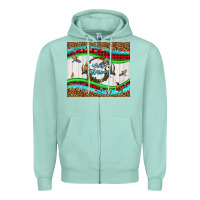 Seafoam winter blessings leopard Zipper Hoodie - LillyAllenDesigns