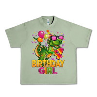 Oil Green 4th birthday girl t rex pink Urban Heavy Tee - CowGirlArtShop