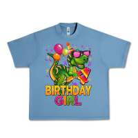 Pebble Blue 4th birthday girl t rex pink Urban Heavy Tee - CowGirlArtShop
