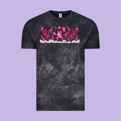 Cancer Ribbon With Daisy Vintage Tee Designed By Tumblerdesignbyshophia