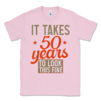 Bubblegum Pink 50 years old 50th birthday gifts for men and women Classic Tee - minhPixels