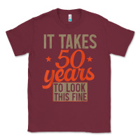 Burgundy 50 years old 50th birthday gifts for men and women Classic Tee - minhPixels