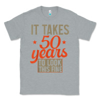 Heather Grey 50 years old 50th birthday gifts for men and women Classic Tee - minhPixels