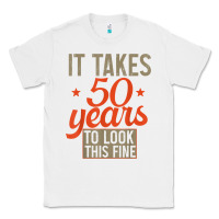 White 50 years old 50th birthday gifts for men and women Classic Tee - minhPixels