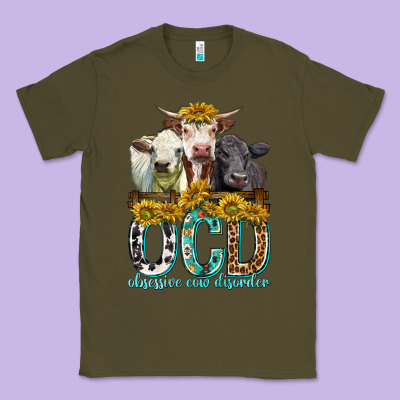 Obsessive Cow Disorder With Cows Classic Tee Designed By Texasbilliewilder