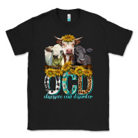 Black Obsessive Cow Disorder with Cows Classic Tee - texasbilliewilder