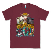 Burgundy Obsessive Cow Disorder with Cows Classic Tee - texasbilliewilder