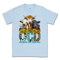 Dusty Blue Obsessive Cow Disorder with Cows Classic Tee - texasbilliewilder