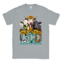Heather Grey Obsessive Cow Disorder with Cows Classic Tee - texasbilliewilder