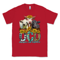 Red Obsessive Cow Disorder with Cows Classic Tee - texasbilliewilder