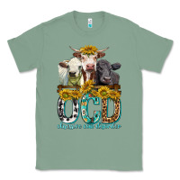 Sage Obsessive Cow Disorder with Cows Classic Tee - texasbilliewilder