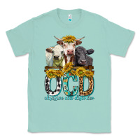 Seafoam Obsessive Cow Disorder with Cows Classic Tee - texasbilliewilder