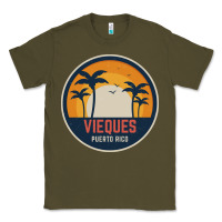 Army Green Vieques Puerto Rico Classic Tee - minhPixels