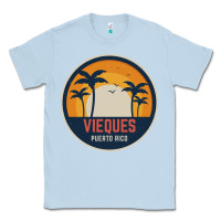 Dusty Blue Vieques Puerto Rico Classic Tee - minhPixels