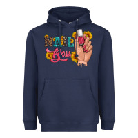 Navy western sunflowers nail boss Heavyweight Hoodie - Artiststas