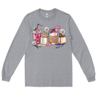 Heather Grey Mama coffee cup mother's day Long Sleeve Tee - HowdyJamesFarm