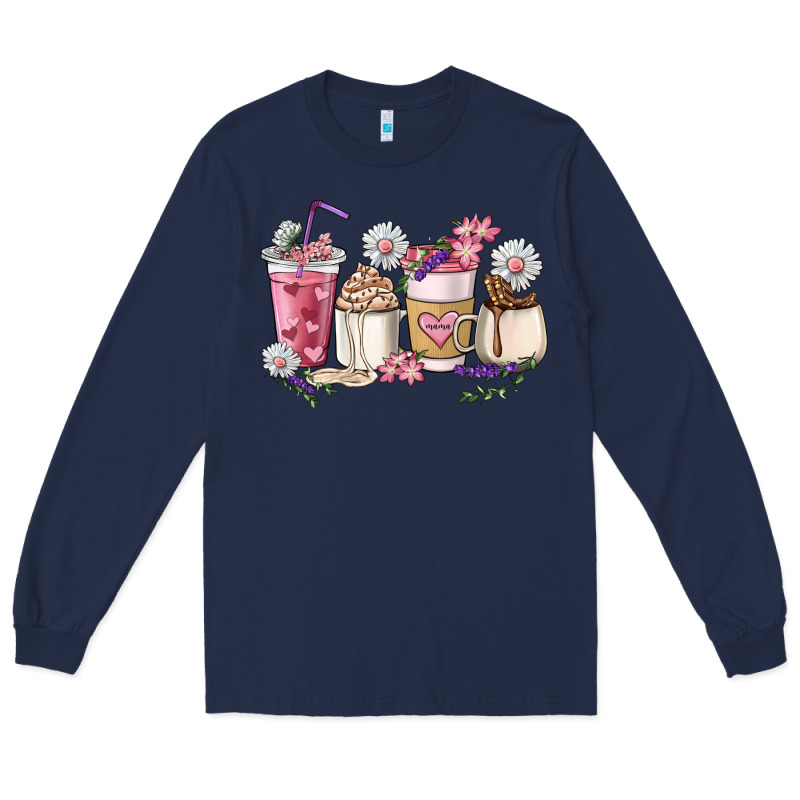 Mama Coffee Cup Mother's Day Long Sleeve Tee by HowdyJamesFarm | Teevron