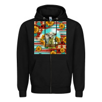 Black Charolais Calf Gemstone Zipper Hoodie - LillyAllenDesigns