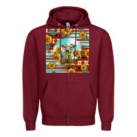 Burgundy Charolais Calf Gemstone Zipper Hoodie - LillyAllenDesigns