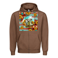Chestnut Charolais Calf Gemstone Zipper Hoodie - LillyAllenDesigns