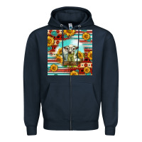 Navy Charolais Calf Gemstone Zipper Hoodie - LillyAllenDesigns