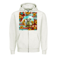 Oatmeal Heather Charolais Calf Gemstone Zipper Hoodie - LillyAllenDesigns