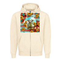 Sandshell Charolais Calf Gemstone Zipper Hoodie - LillyAllenDesigns