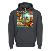 Smoke Charolais Calf Gemstone Zipper Hoodie - LillyAllenDesigns