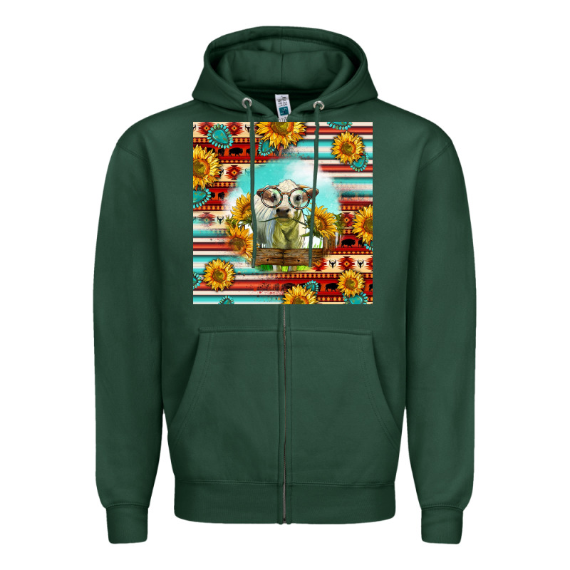 Charolais Calf Gemstone Zipper Hoodie by LillyAllenDesigns | Teevron