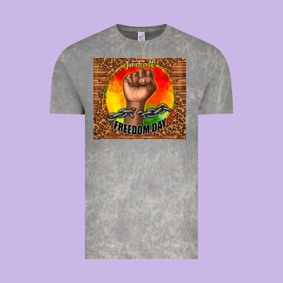 Juneteenth Freedom Day Vintage Tee Designed By Tumblerdesignbyshophia