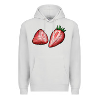 Dove Grey strawberries Premium Hoodie - BundleAndBundleShop