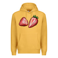 Mustard strawberries Premium Hoodie - BundleAndBundleShop