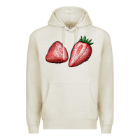 Oatmeal Heather strawberries Premium Hoodie - BundleAndBundleShop