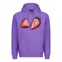 Purple strawberries Premium Hoodie - BundleAndBundleShop