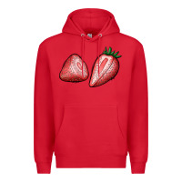 Red strawberries Premium Hoodie - BundleAndBundleShop