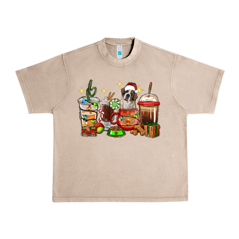 Christmas Coffee Cups With Saint Bernard Urban Heavy Tee by RanaPortraitStore | Teevron
