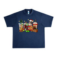 Navy Christmas coffee cups with Saint Bernard Urban Heavy Tee - RanaPortraitStore