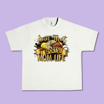 Livin That Sports Mom Life Urban Heavy Tee Designed By Cowgirlartshop