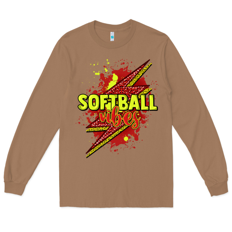 Softball Vibes Lightning Bolt Long Sleeve Tee by HowdyJamesFarm | Teevron