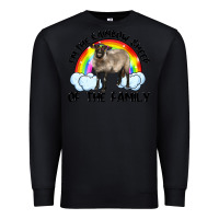 Black i'm the rainbow sheep of the family suffolk sheep black face sheep Premium Sweatshirt - Artiststas