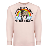 Pale Pink i'm the rainbow sheep of the family suffolk sheep black face sheep Premium Sweatshirt - Artiststas