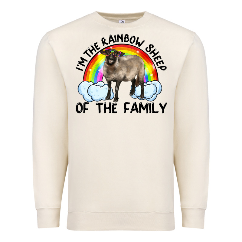 I'm The Rainbow Sheep Of The Family Suffolk Sheep Black Face Sheep Premium Sweatshirt by Artiststas | Teevron
