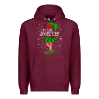 Burgundy matching family group i'm the jovie elf christmas t shirt Premium Hoodie - minhPixels