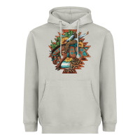 Moon Dust bucking bronco aztec shape background Heavyweight Hoodie - Artiststas